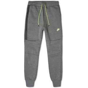 Nike tech fleece joggers/sweatpants grey/volt